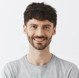 a man with wavy hair